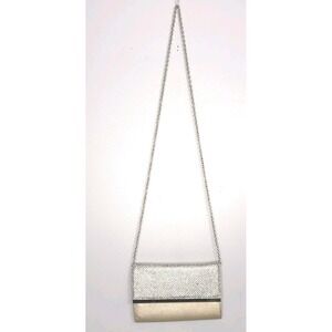 Estee & Lilly Gold Rhinstone Clutch Chain Shoulder Strap Purse Prom Wedding